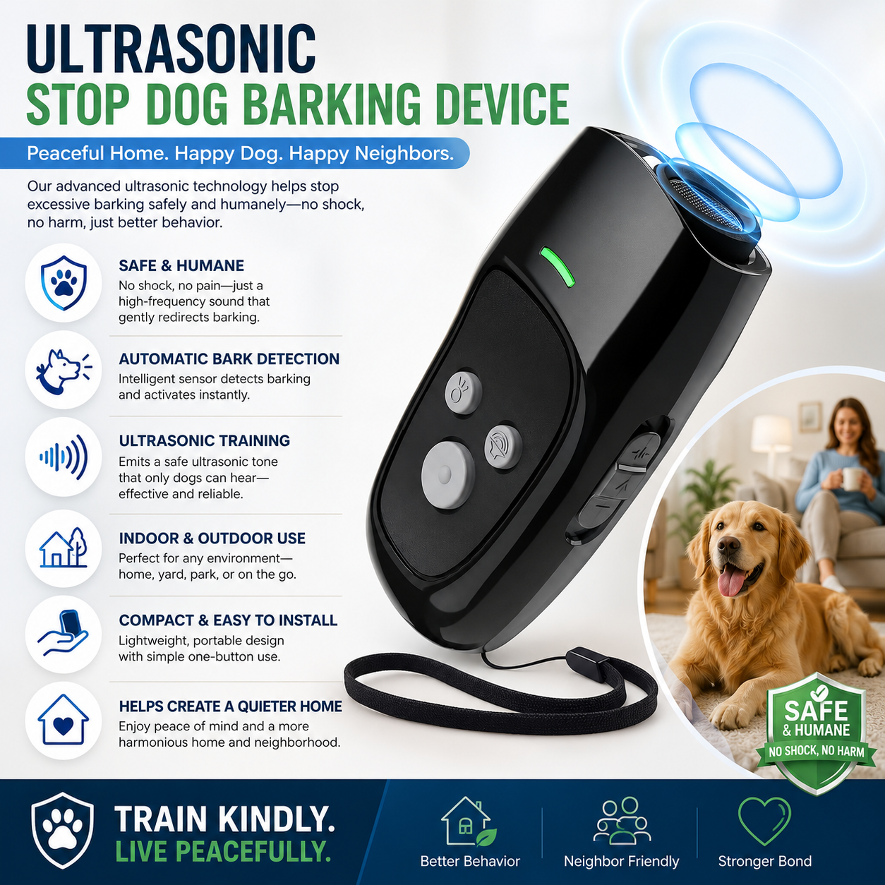 Ultrasonic Stop Dog Barking Device