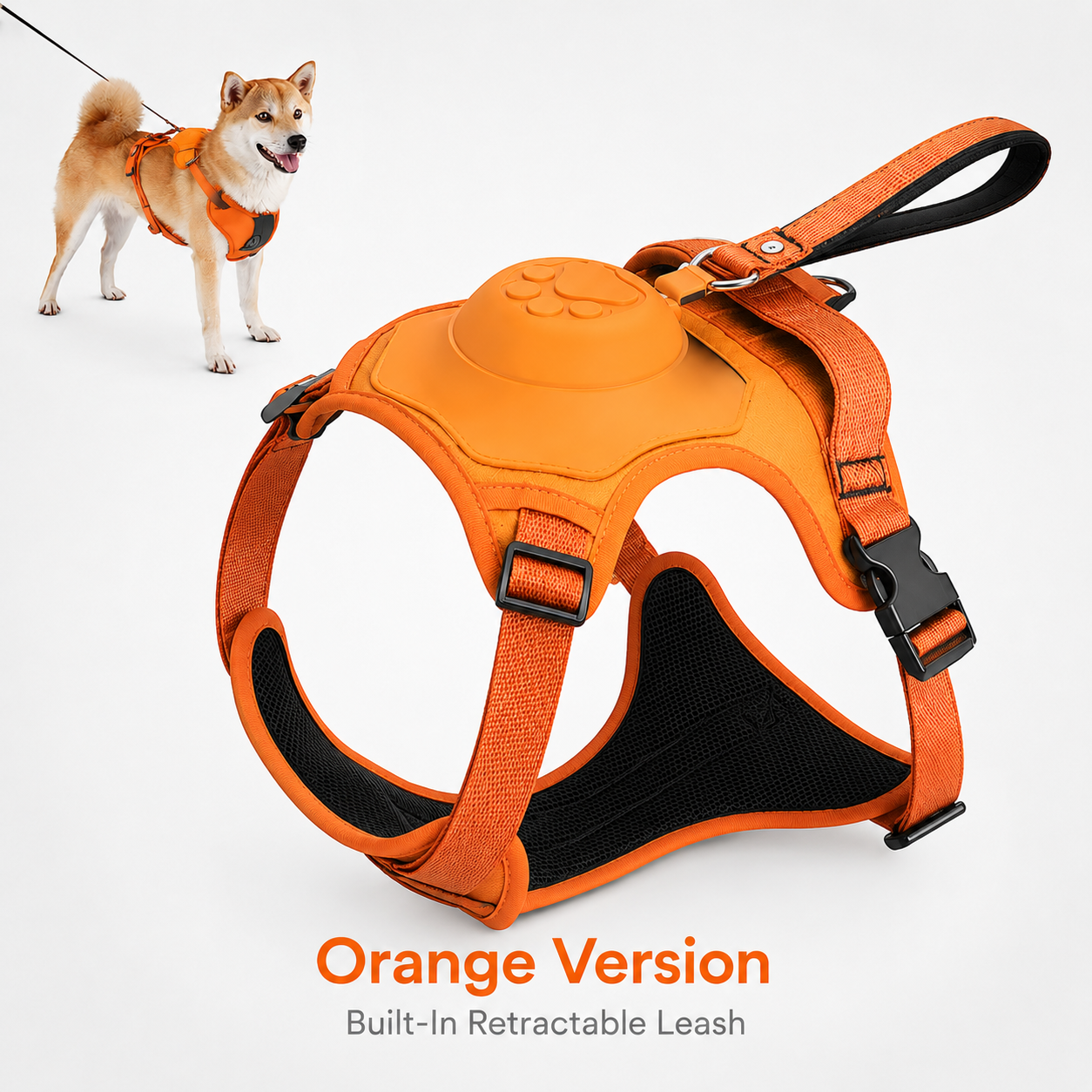 Dog Harness and Automatic Retractable Leash Kit