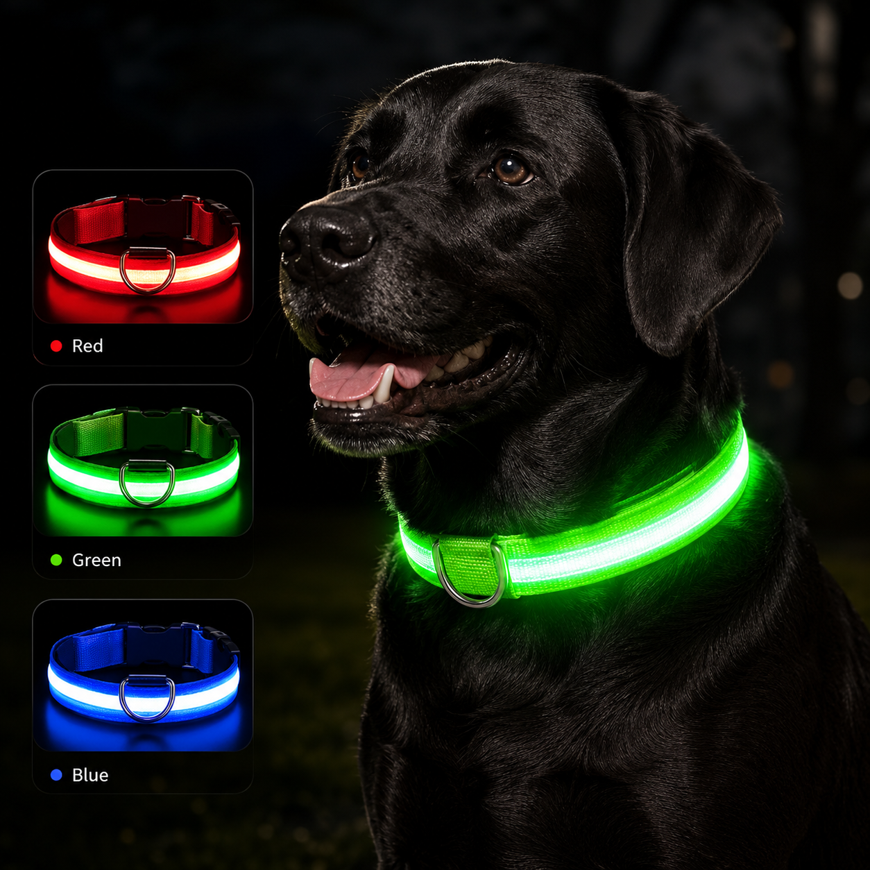 LED Glowing Dog Collars Rechargeable