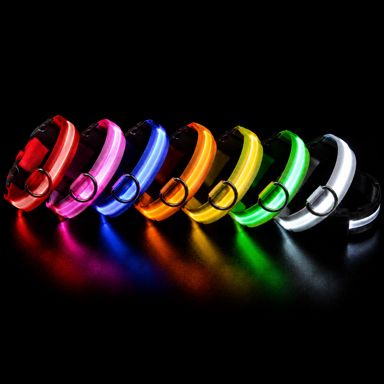 LED Glowing Dog Collars Rechargeable