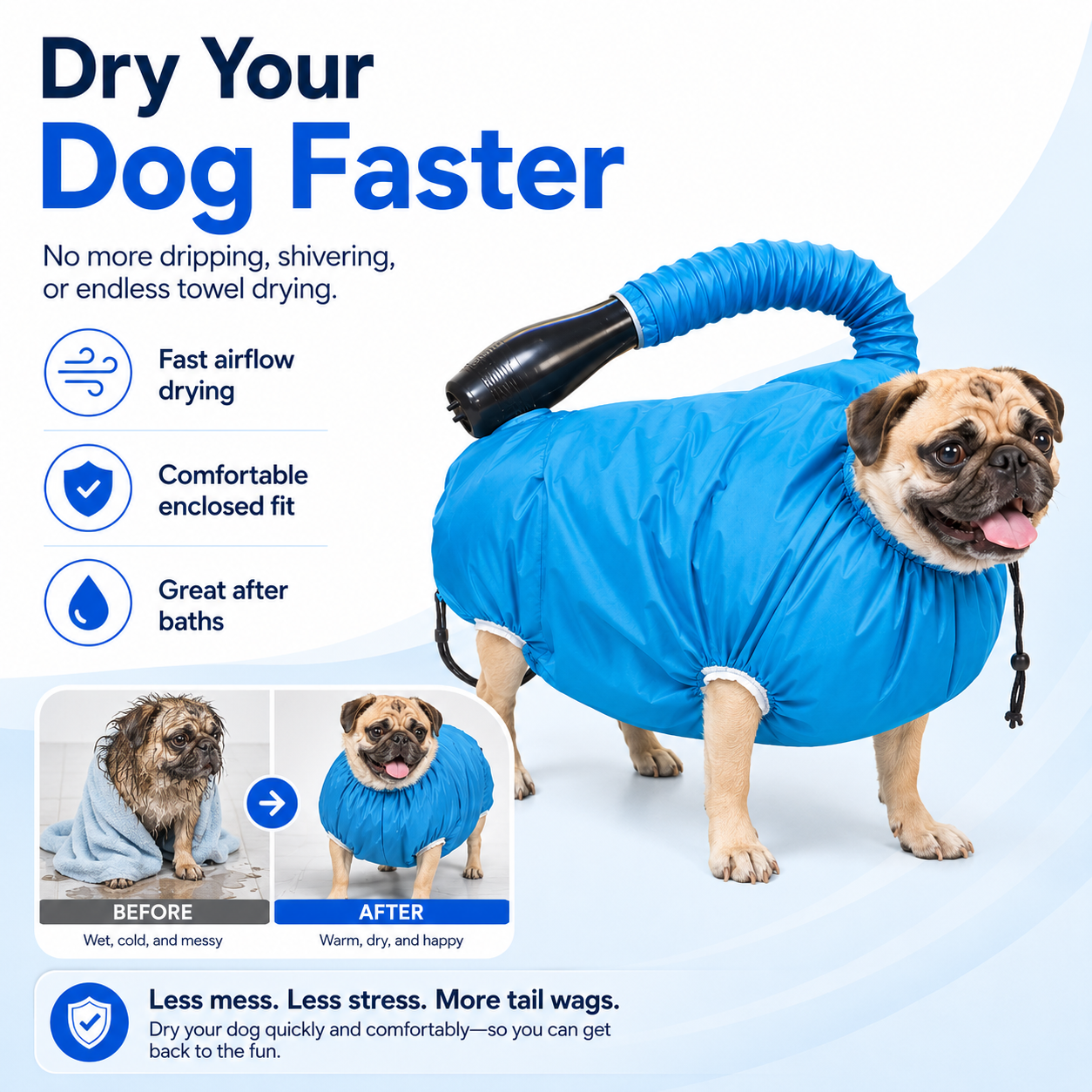 Portable Dog Drying Bag