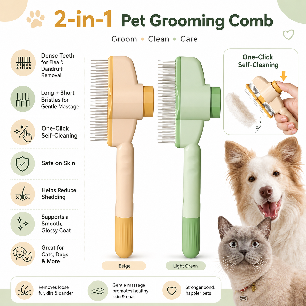 Pet Hair & Flea Comb