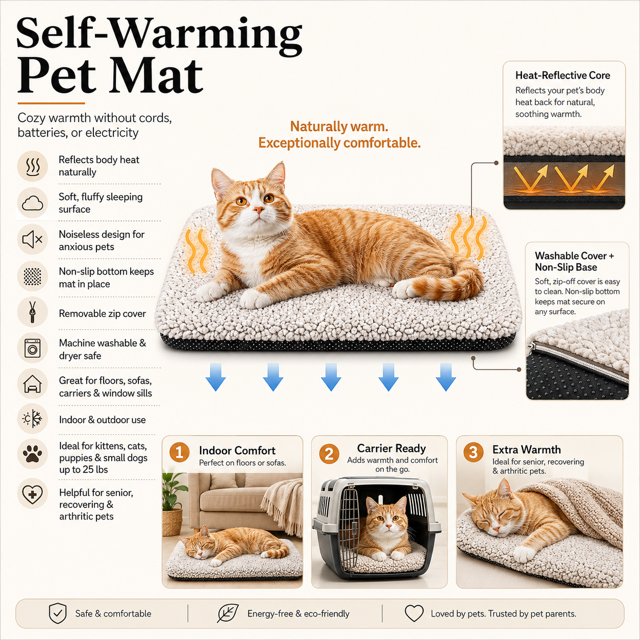 Self-Heating Pet Pad