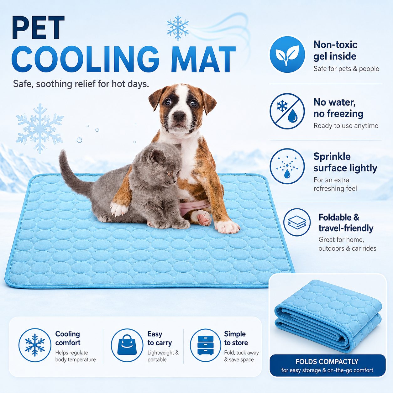 Summer Cooling Pad Mat for Dogs